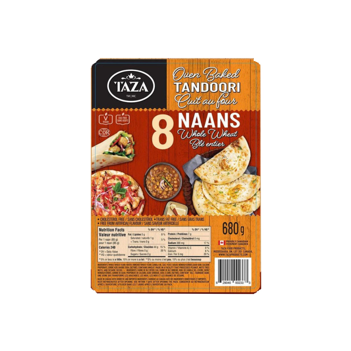 TAZA NAANS WHOLE WHEAT