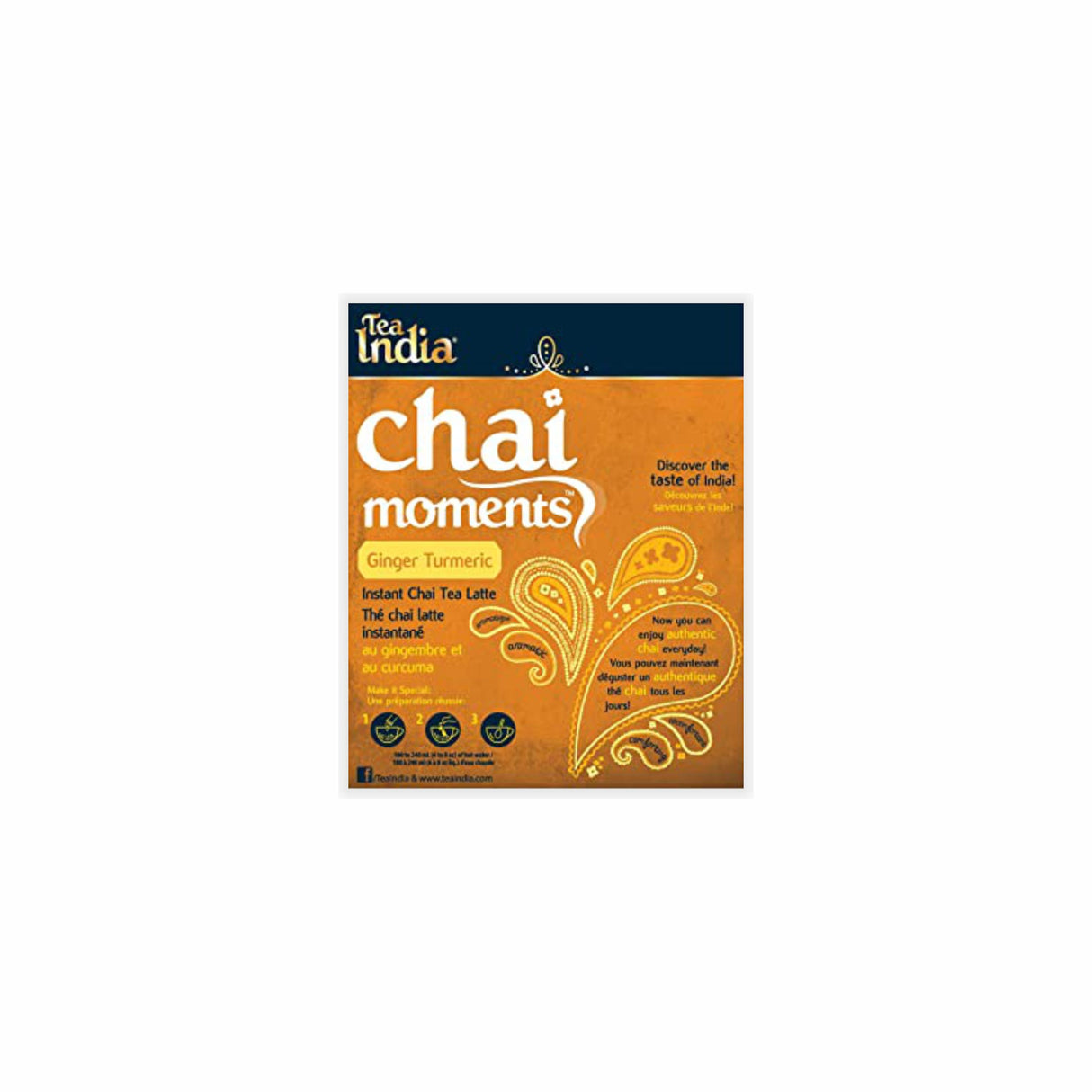 TEA INDIA CHAI MOMENT GINGER TURMERIC 10 SACHETS