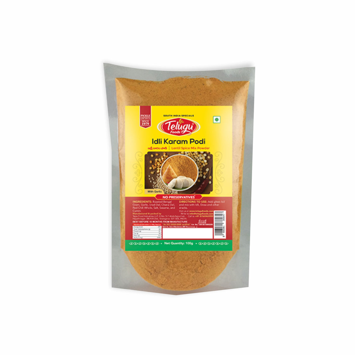 TELUGU IDLI KARAM PODI