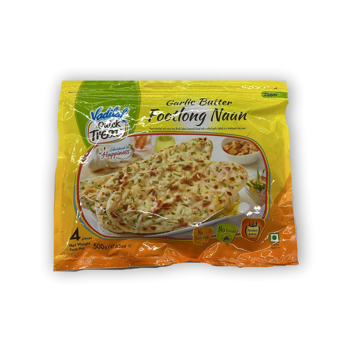 VADILAL GARLIC BUTTER FOOTLONG NAAN 4PCS