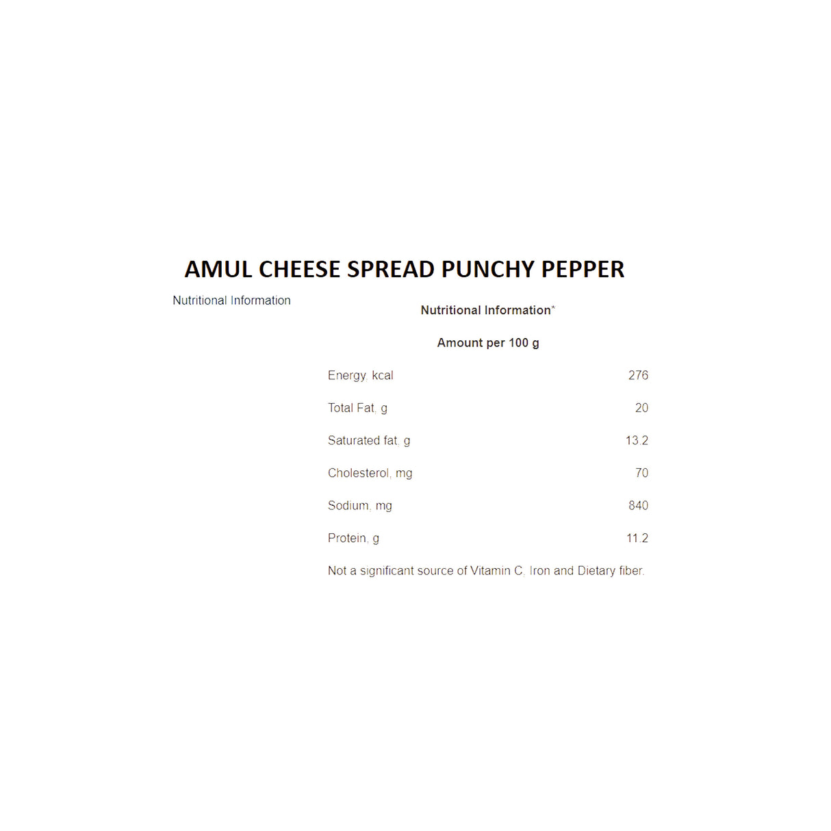 AMUL CHEESE SPREAD PUNCHY PEPPER