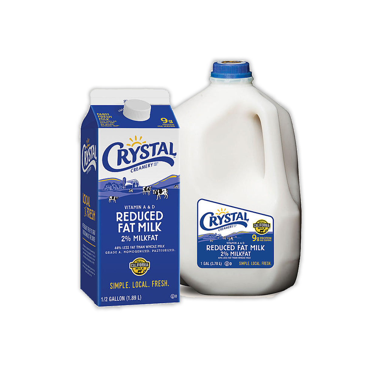 CRYSTAL 2% REDUCE FAT MILK - 1 GALLON