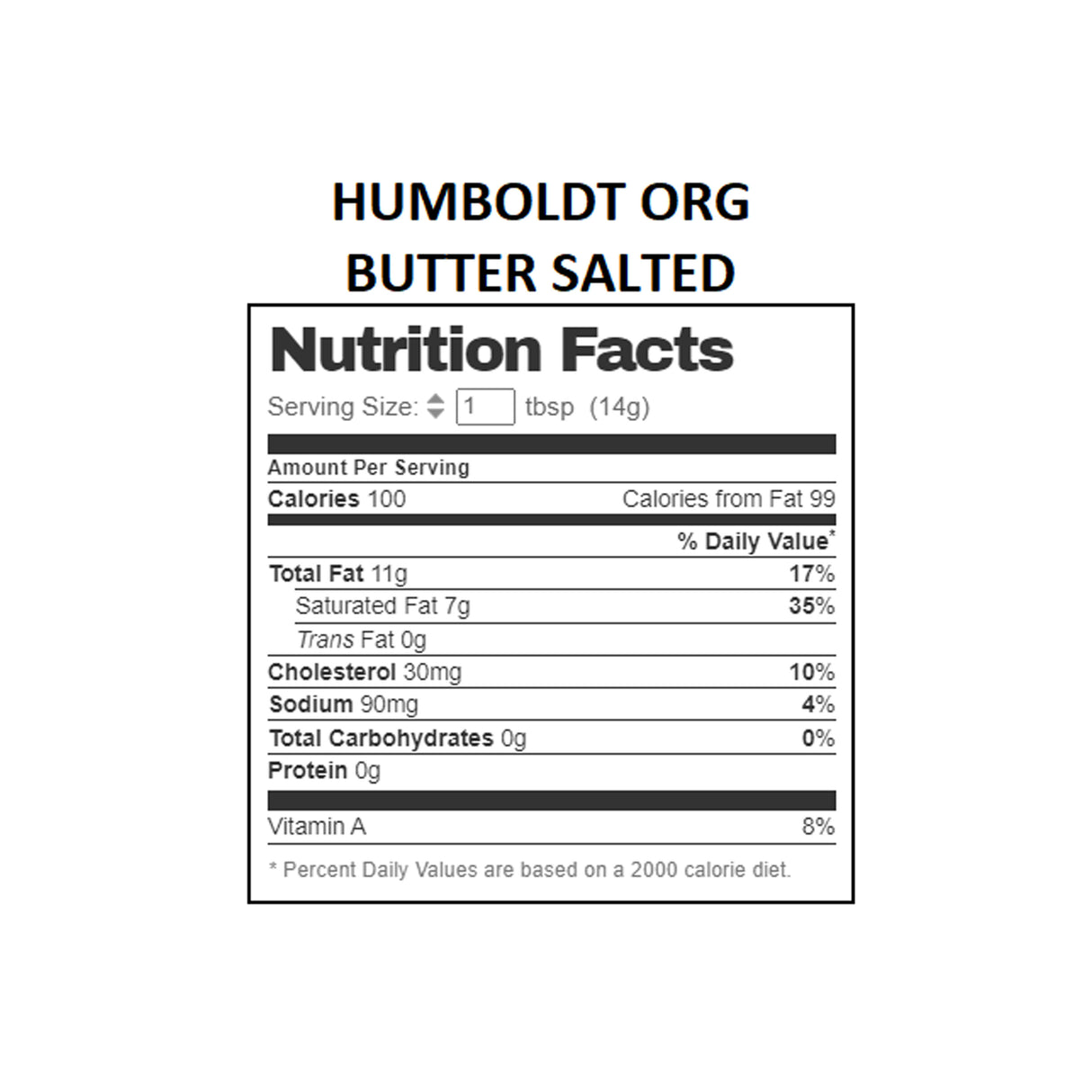 HUMBOLDT ORG BUTTER SALTED