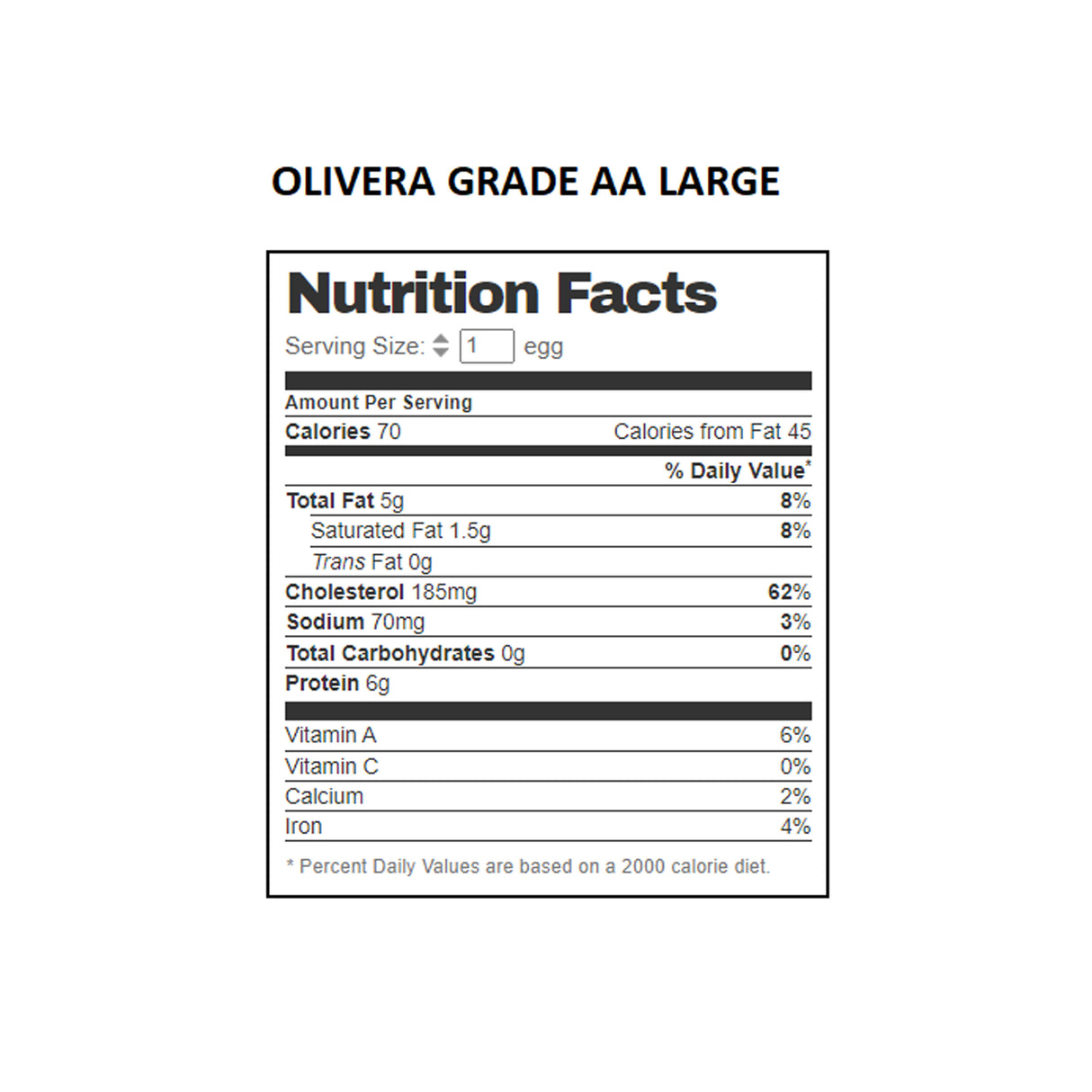 OLIVERA GRADE AA 18pcs